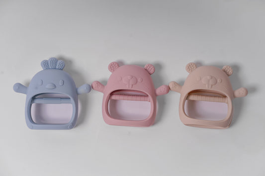 Mitaine de dentition en silicone