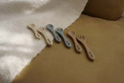 Ustensiles en silicone trio pour enfant